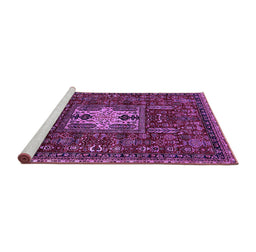 Sideview of Machine Washable Oriental Purple Industrial Area Rugs, wshurb2393pur