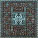 Square Oriental Light Blue Industrial Rug, urb2393lblu