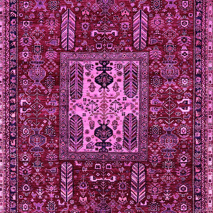Machine Washable Oriental Pink Industrial Rug, wshurb2393pnk