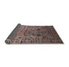 Sideview of Mid-Century Modern Reddish Brown Oriental Rug, urb2394