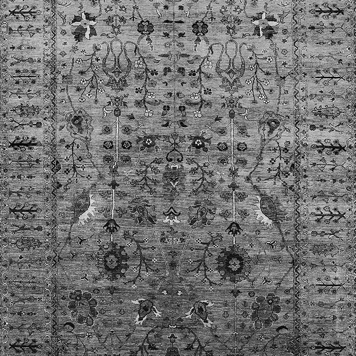 Machine Washable Oriental Gray Industrial Rug, wshurb2394gry