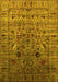 Oriental Yellow Industrial Rug, urb2394yw