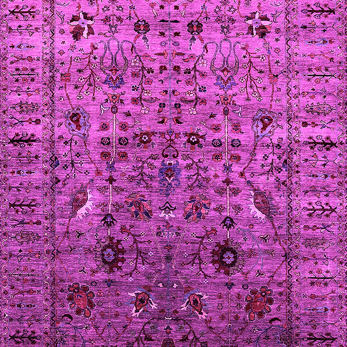 Machine Washable Oriental Pink Industrial Rug, wshurb2394pnk