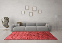 Machine Washable Oriental Red Industrial Rug, wshurb2394red