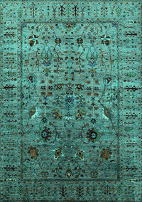 Oriental Turquoise Industrial Rug, urb2394turq