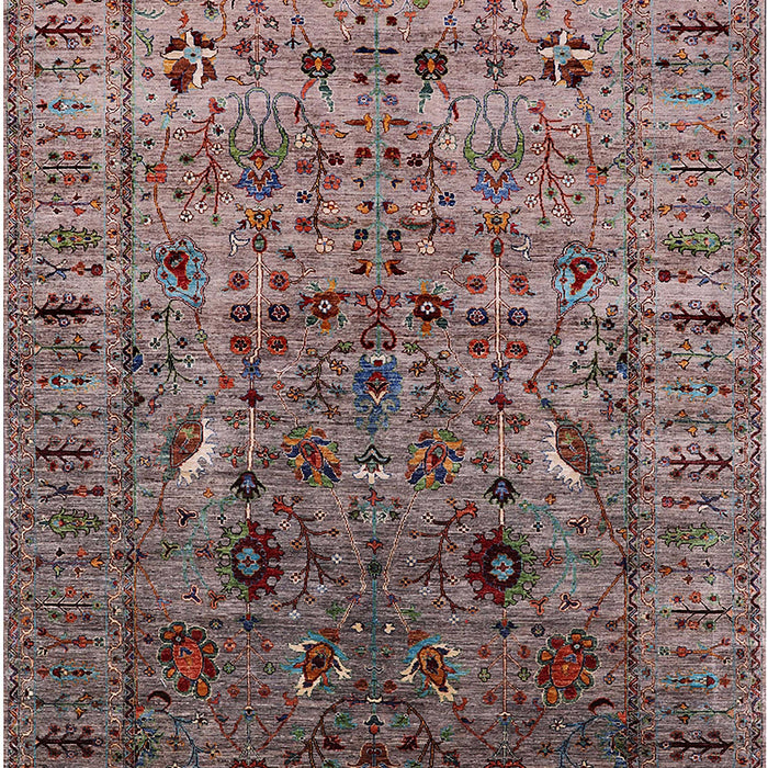 Mid-Century Modern Reddish Brown Oriental Rug, urb2394