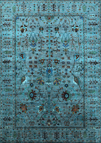 Oriental Light Blue Industrial Rug, urb2394lblu