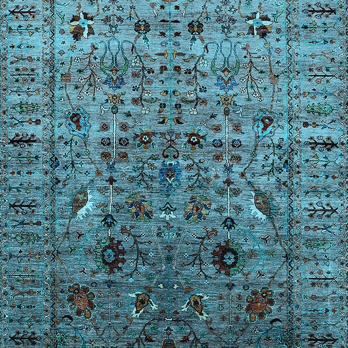 Oriental Light Blue Industrial Rug, urb2394lblu