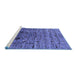 Sideview of Machine Washable Oriental Blue Industrial Rug, wshurb2394blu