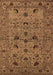 Machine Washable Oriental Brown Industrial Rug, wshurb2395brn