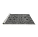 Sideview of Machine Washable Oriental Gray Industrial Rug, wshurb2395gry