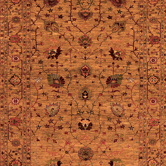 Machine Washable Oriental Orange Industrial Area Rugs, wshurb2395org