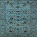 Square Oriental Light Blue Industrial Rug, urb2395lblu