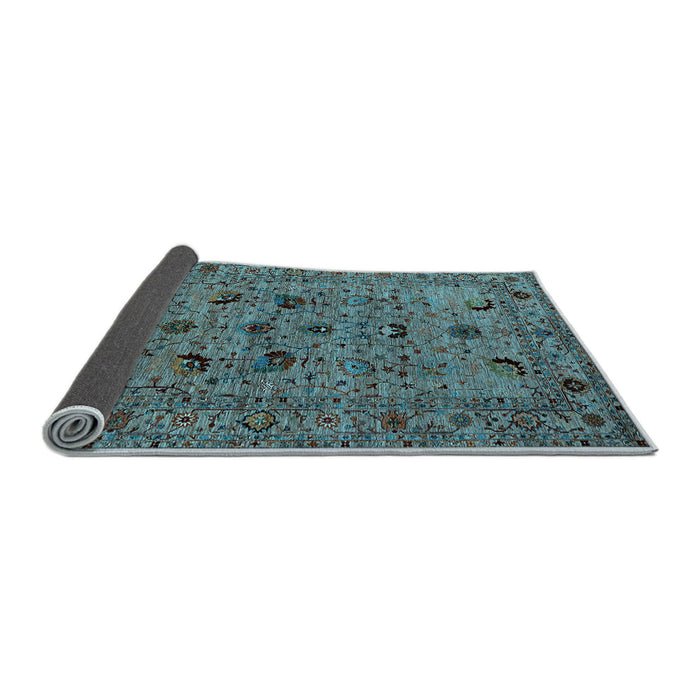 Sideview of Oriental Light Blue Industrial Rug, urb2395lblu