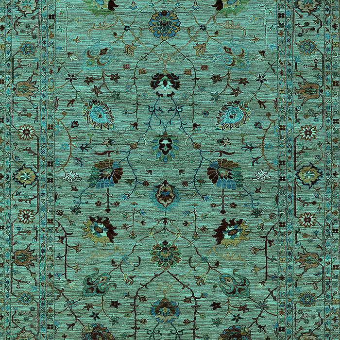 Oriental Turquoise Industrial Rug, urb2395turq