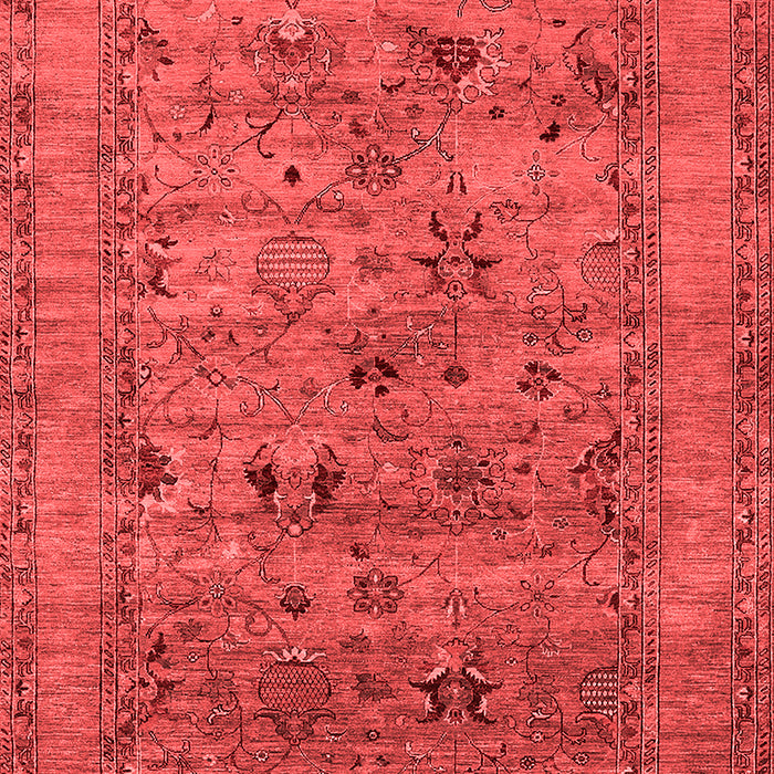 Machine Washable Oriental Red Industrial Rug, wshurb2396red