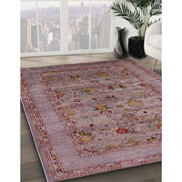 Mid-Century Modern Chestnut Brown Oriental Rug, urb2396