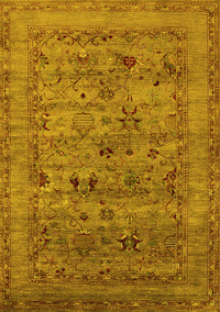 Oriental Yellow Industrial Rug, urb2396yw