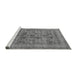 Sideview of Machine Washable Oriental Gray Industrial Rug, wshurb2396gry