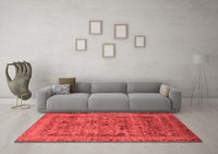 Machine Washable Oriental Red Industrial Rug, wshurb2396red