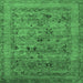 Square Oriental Emerald Green Industrial Rug, urb2396emgrn