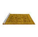 Sideview of Machine Washable Oriental Yellow Industrial Rug, wshurb2396yw