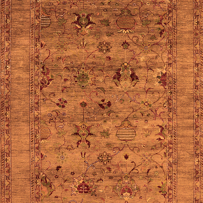 Machine Washable Oriental Orange Industrial Area Rugs, wshurb2396org