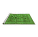 Sideview of Machine Washable Oriental Green Industrial Area Rugs, wshurb2396grn