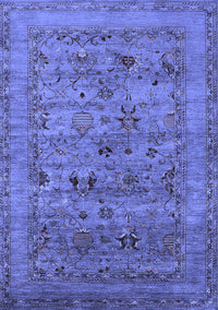 Oriental Blue Industrial Rug, urb2396blu