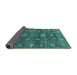 Sideview of Oriental Turquoise Industrial Rug, urb2397turq