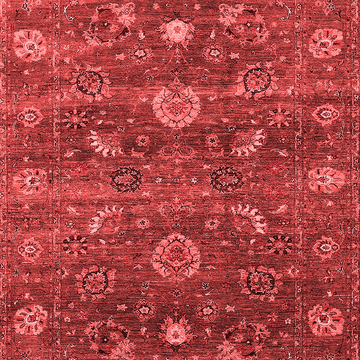 Machine Washable Oriental Red Industrial Rug, wshurb2397red