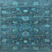 Square Oriental Light Blue Industrial Rug, urb2397lblu