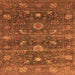 Square Oriental Orange Industrial Rug, urb2397org