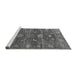 Sideview of Machine Washable Oriental Gray Industrial Rug, wshurb2397gry
