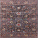 Square Mid-Century Modern Rose Purple Oriental Rug, urb2397