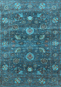 Oriental Light Blue Industrial Rug, urb2397lblu