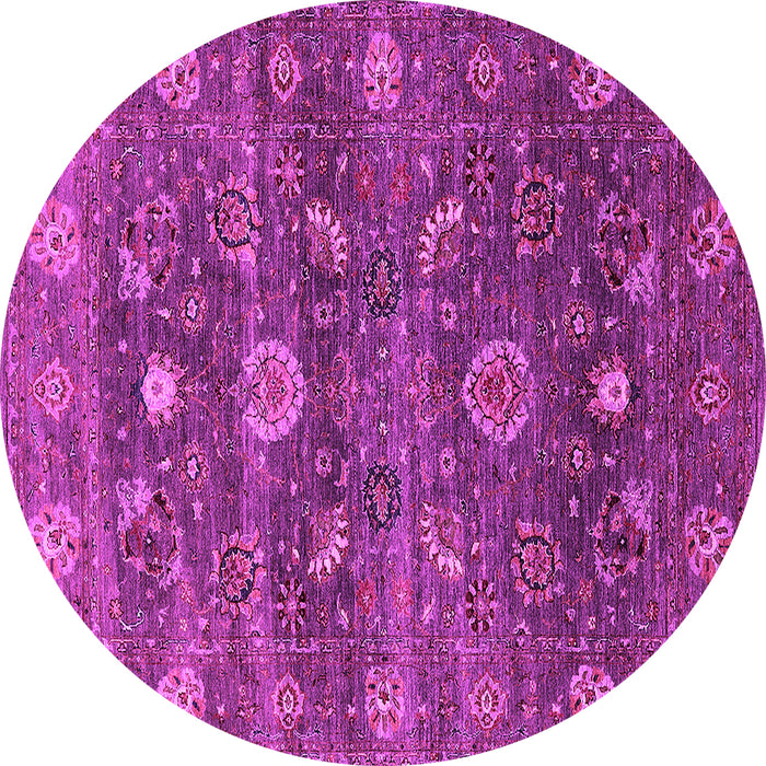 Round Oriental Pink Industrial Rug, urb2397pnk