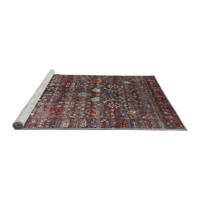 Sideview of Machine Washable Industrial Modern Rose Dust Purple Rug, wshurb2398