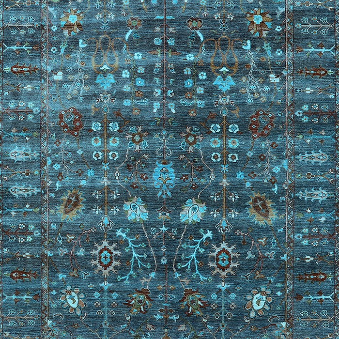 Oriental Light Blue Industrial Rug, urb2398lblu