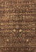 Machine Washable Oriental Brown Industrial Rug, wshurb2398brn