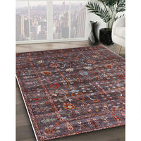 Mid-Century Modern Rose Purple Oriental Rug, urb2398