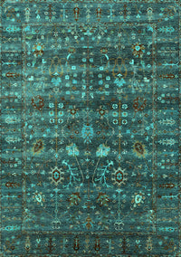 Oriental Turquoise Industrial Rug, urb2398turq