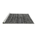 Sideview of Machine Washable Oriental Gray Industrial Rug, wshurb2398gry