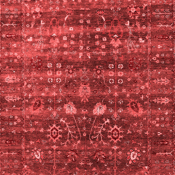 Machine Washable Oriental Red Industrial Rug, wshurb2398red