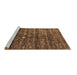 Sideview of Machine Washable Oriental Brown Industrial Rug, wshurb2398brn