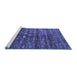 Sideview of Machine Washable Oriental Blue Industrial Rug, wshurb2398blu