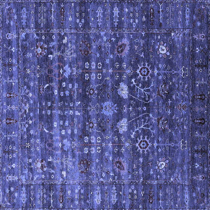 Square Oriental Blue Industrial Rug, urb2398blu