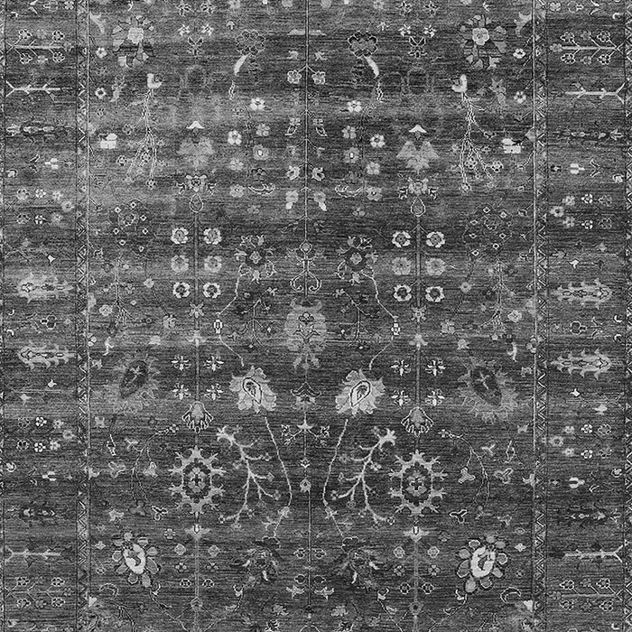 Machine Washable Oriental Gray Industrial Rug, wshurb2398gry