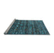 Sideview of Machine Washable Oriental Light Blue Industrial Rug, wshurb2398lblu