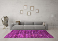 Machine Washable Oriental Pink Industrial Rug, wshurb2398pnk